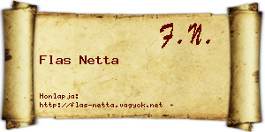 Flas Netta névjegykártya